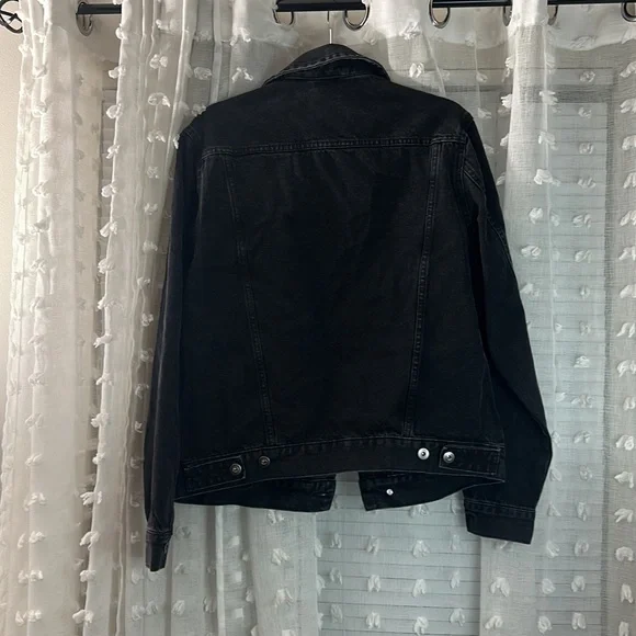 Lazer Black Denim Jean Vintage Wash Jacket - Picture 2 of 7